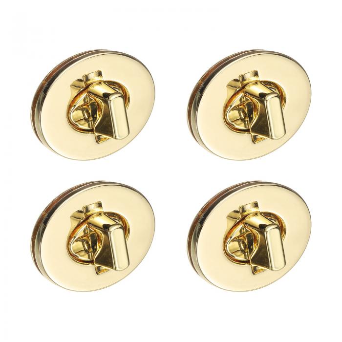 uxcell 4個のツイ ストターンロッククラすプ 35 x 28mmのバッグ用クロージャーロックファスナー 亜鉛合..