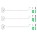 uxcell 3個のステンレス製コートフック、7.9x0.3インチの象の鼻重役ローブバスルームタオルフック丸い壁掛けフック、ベッドルームキッチンクローゼットキャ...