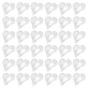 uxcell 40個3Dハートホワイトネイルラインストーン8x9mmガラス水晶ラインストーンポイン トバック クルックドハートジェムズネイル装飾アートDIYデコ...