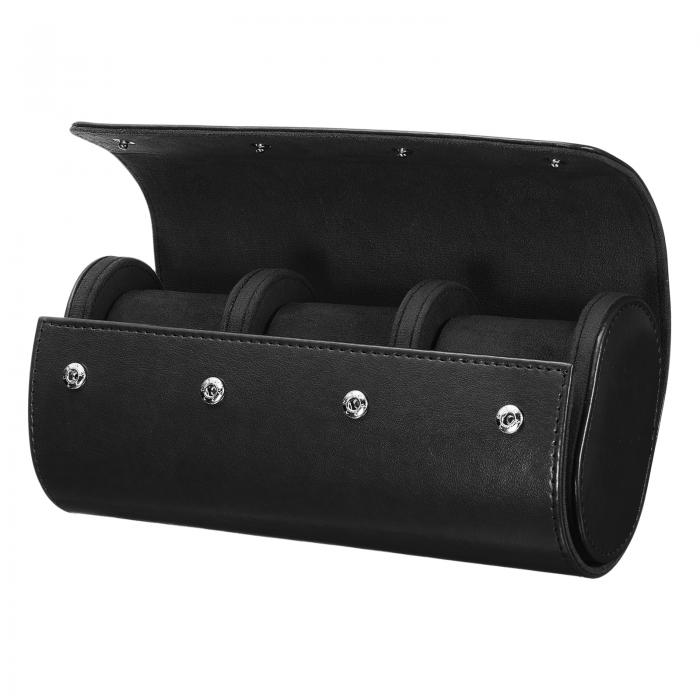 uxcell ウォッチロールトラベルケース3スロット、男性と女性用のポータブルレザーウォッチケース、旅行..