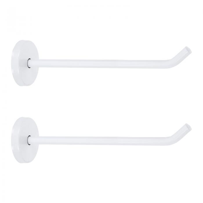 uxcell 2個5.7インチコートフック、ステンレス製ロングノーズ壁掛けフック、居間、バスルーム、クローゼット、ワードローブ用のローブタオルハンガー、ホワイト