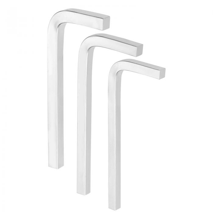 uxcell 3個 L字型四角いヘッドレンチ 5/6/7mm 炭素鋼製 Lキー 4点メトリックボルトレンチ修理ツール 基本的な家庭用修理DIYプロジェクトおよび一般的な用途