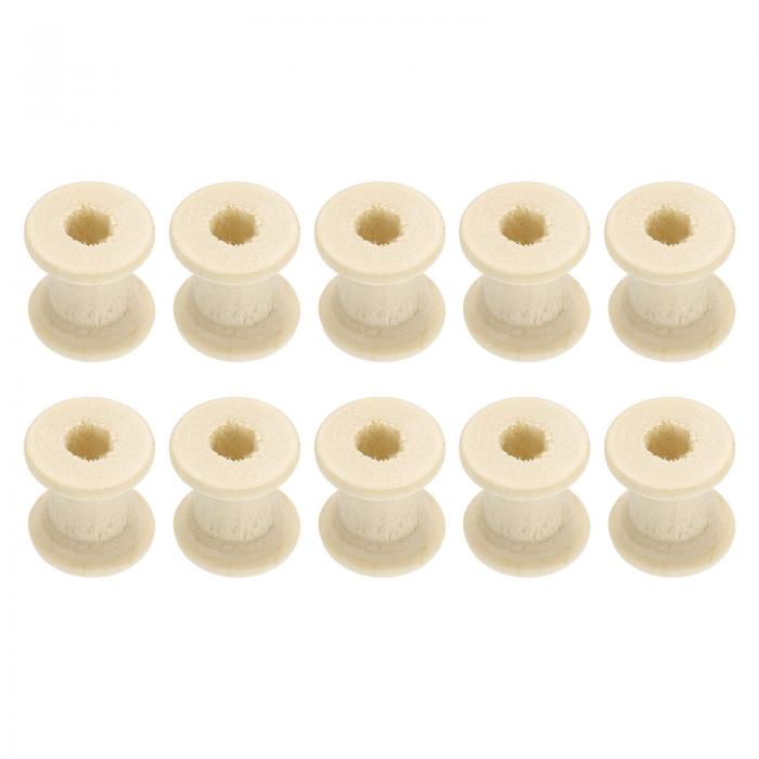 uxcell 25個の木製ボビン、0.39" x 0.55"(WxH) 未塗装の木製スプール ワイヤー織りボビン 空の糸スプー..