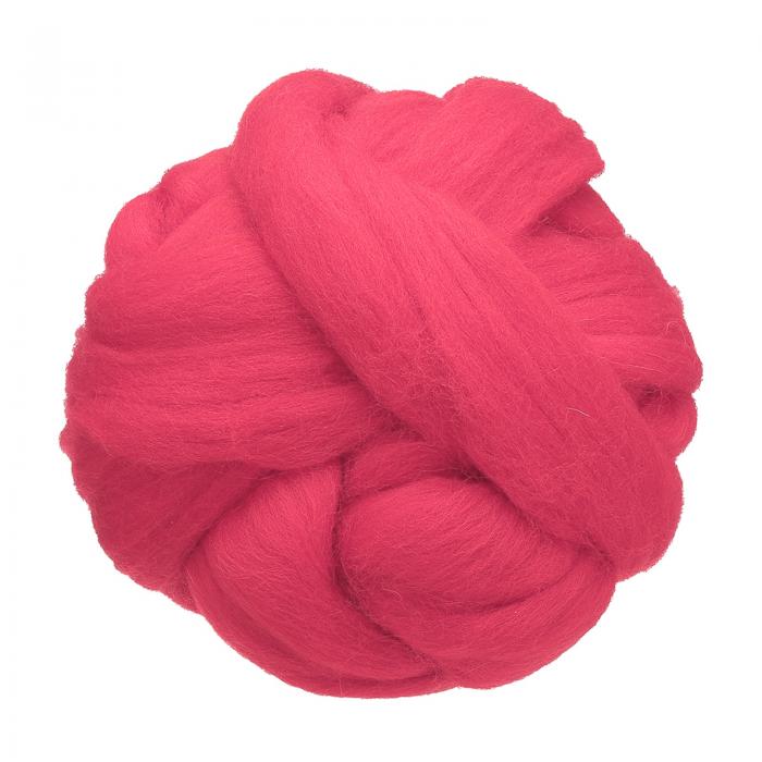 uxcell 3.53oz ウールロービング糸 ニードルフェルティング ウールファイバー DIY クラフト ニードル ウェットフェルティング用品 ブレンディング 織り 手芸 ルージュレッド