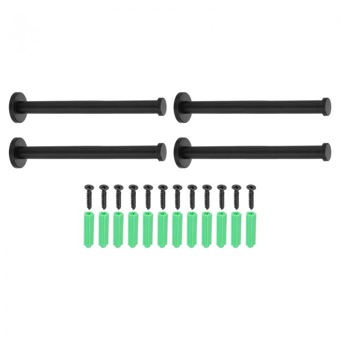 uxcell 4個のステンレス製バスルームタオルフック、8x0.7インチのヘビーデューティーローブコートフック、丸い壁掛けフック、ベッドルーム、キッチン、クロー...