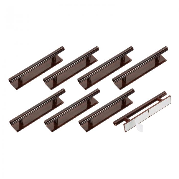 uxcell 8パックのセルフスティックプッシュプルヘルパー 6インチのプラスチック粘着キャビネットハンド..