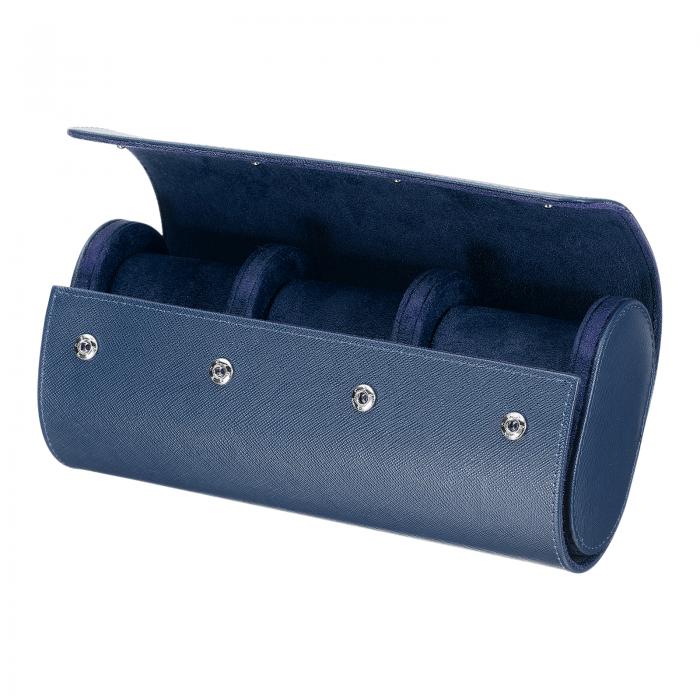 uxcell メンズとレディース用のポータブルレザーウォッチケース、3スロットのウォッチロールトラベルケ..