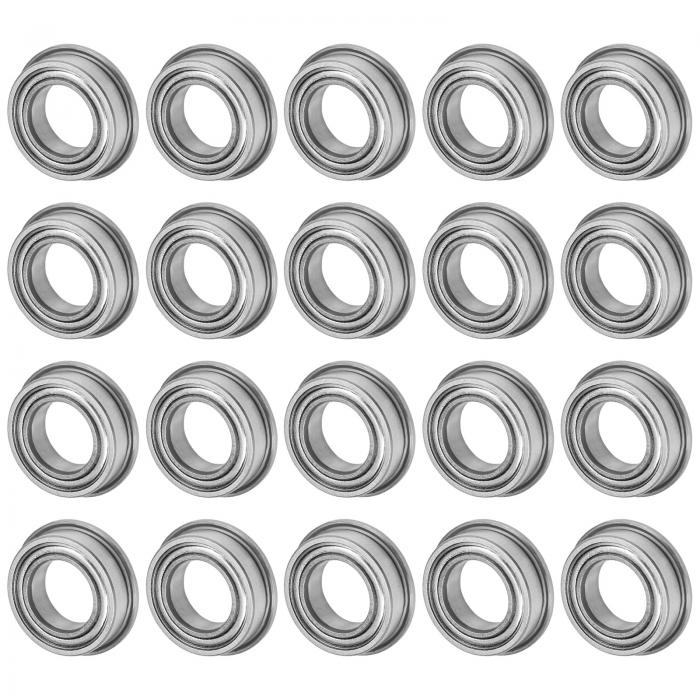 M METERXITY 20パックMF148ZZフランジ付きボールベアリング 8mm x 14mm x 4mmダブルメタルシールドZ1ク..