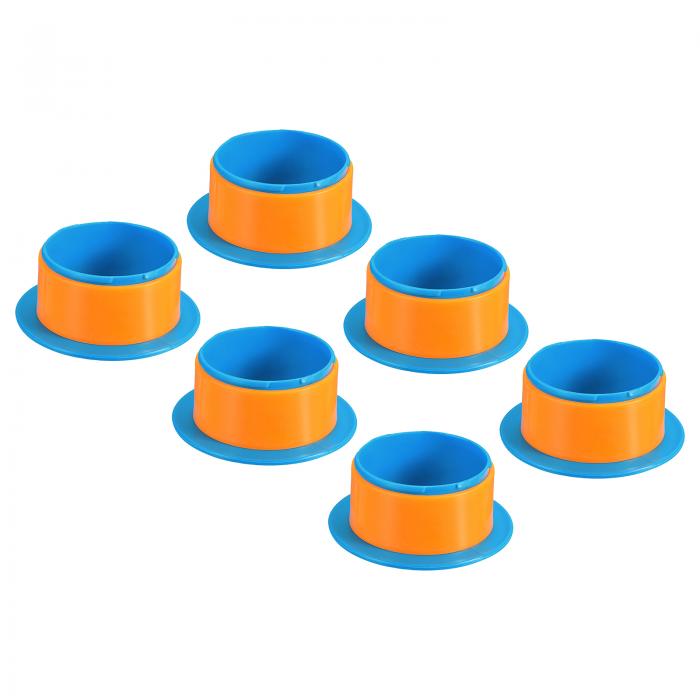 PATIKIL 4インチ収縮包装ハンドル 6個の弾性ラップディスペンサー 弾性フィルムディスペンサー 76mm以上のコア家具包装用のプラスチックハンド ブルー