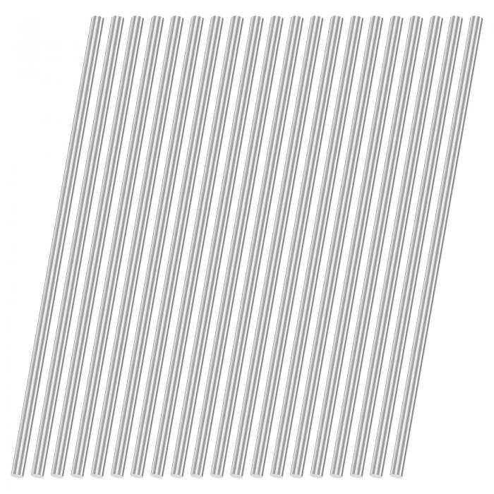 M METERXITY 20パック304ステンレス鋼ソリッドラウンドロッド 2.5x100mmメタルソリッドシャフトロッド ..