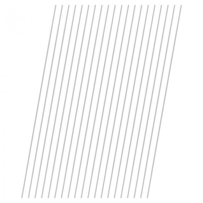 M METERXITY 20パック304ステンレス鋼ソリッドラウンドロッド 2x400mmメタルソリッドシャフトロッド DI..