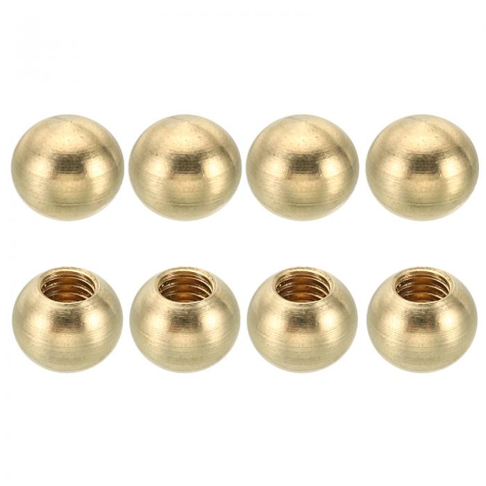 PATIKIL 8個M6 x 12mmボールスレッドキャップナットノブ 真鍮金照明器具用ネジナットランプ装飾用ネジ..
