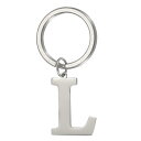 PATIKIL イニシャルレターキーチェーン キーチェーンDIYペンダントキーリングバッグバックパックデコレーションA-Zアルファベットキーリング メンズレディース用パースハンドバッグ シルバー(レターL)