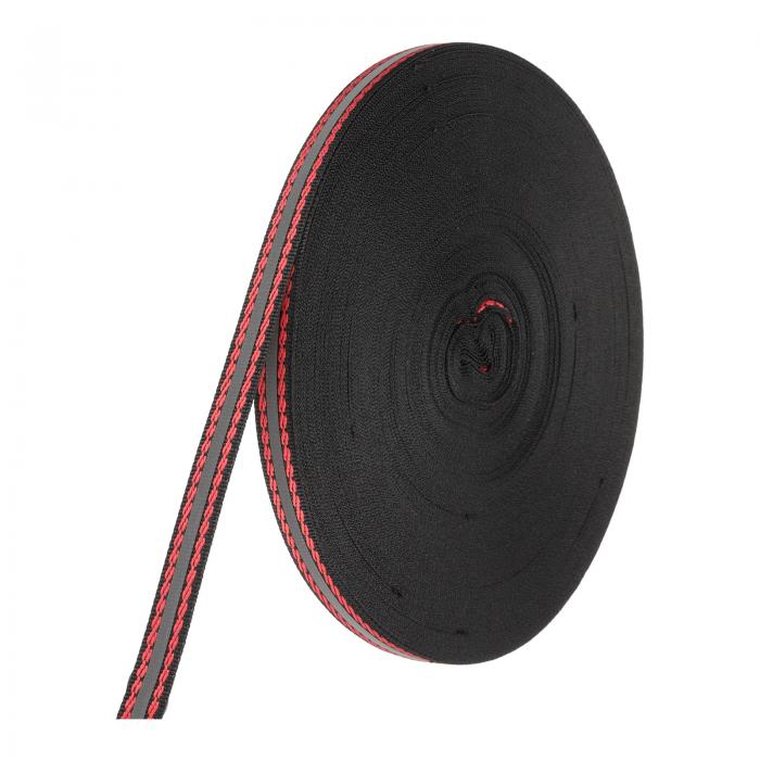 PATIKIL 反射テープストリップ 0.4"x 150FT 高視認性織物ストライプ蛍光ウェビングリボン警告安全テー..