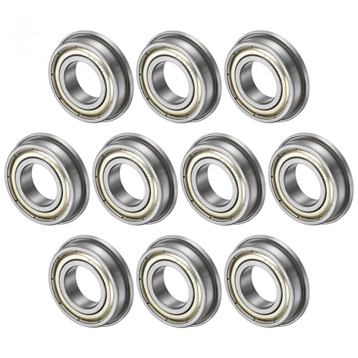 M METERXITY 10パックF6901ZZフランジボールベアリング 12mm x 24mm x 6mmダブルメタルシールドZ1クロ..