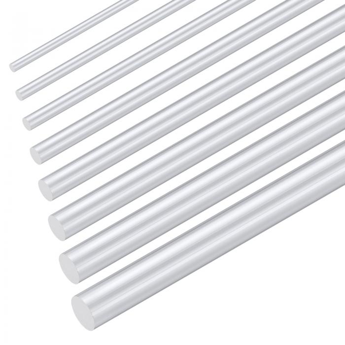 M METERXITY 8パックの丸形アルミニウムロッド、直径2-8mm、長さ100mm（4インチ）6061アルミニウム丸棒..