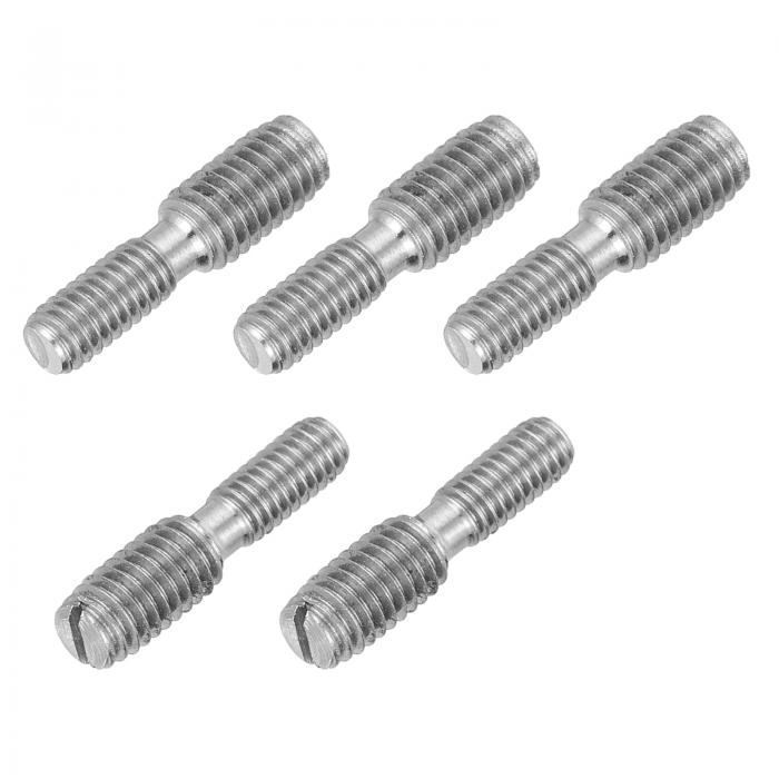 PATIKIL M4x10からM5x10 ダブルエンドスレッドスタッドネジボルト 家具用ファスナー ため 5個パック ス..