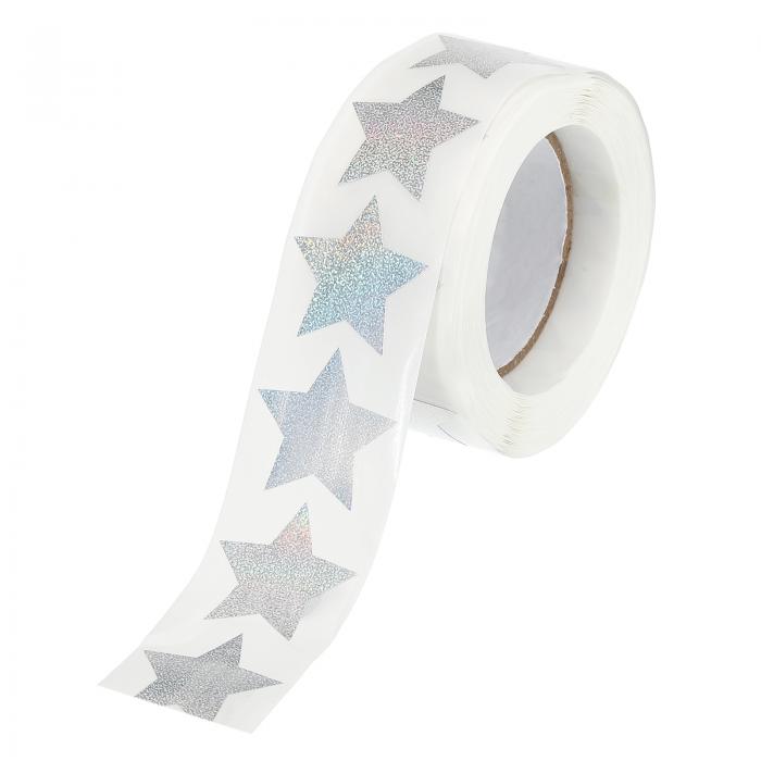 PATIKIL 1インチスターステッカーロール 1ロール/500個の自己粘着性の細かいフラッシュスターラベルメ..