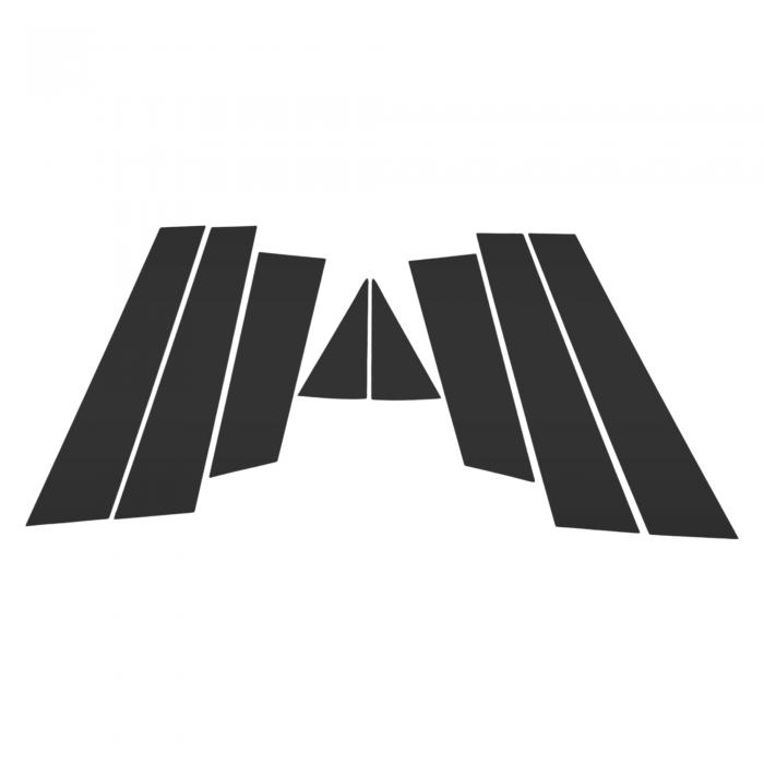 TUCKBOLD ドアピラーウィンドウトリムアンチスクラッチステッカーピラーポストドアアウターエクステリ..