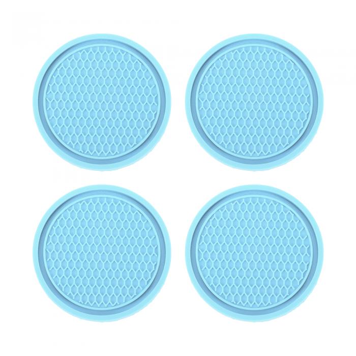 Partuto 4個7cmユニバーサルカーカップホルダーコースター - 車のカップホルダーマットノンスリップ - ..