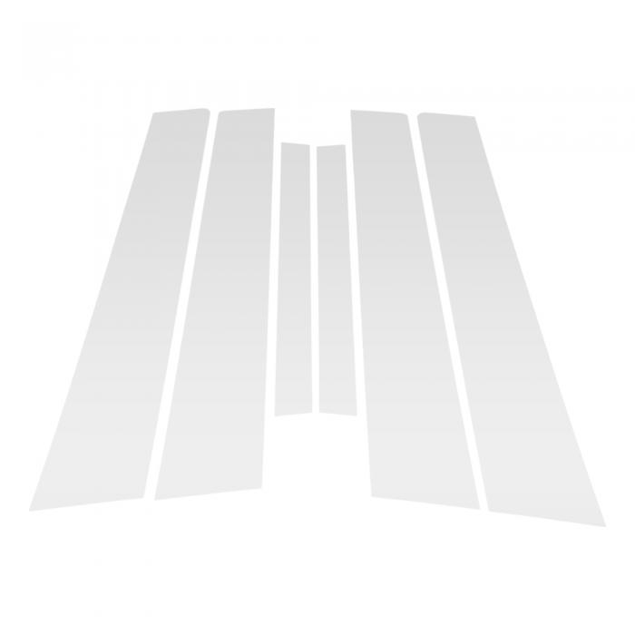 TUCKBOLD ドアピラーウィンドウトリムアンチスクラッチステッカーピラーポストカバー Nissanに対応 Almera/Sunny/Versa 2007-2012シルバートーンフロントリアレフトライト