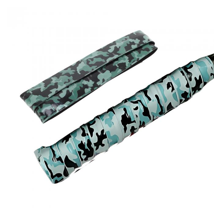 RENEWREVITAL グリップテープ テニス バドミントン 凸凹仕様 グリップ テープ 衝撃吸収 滑り止め ラケット用 ウェットタイプ 迷彩 グリーン