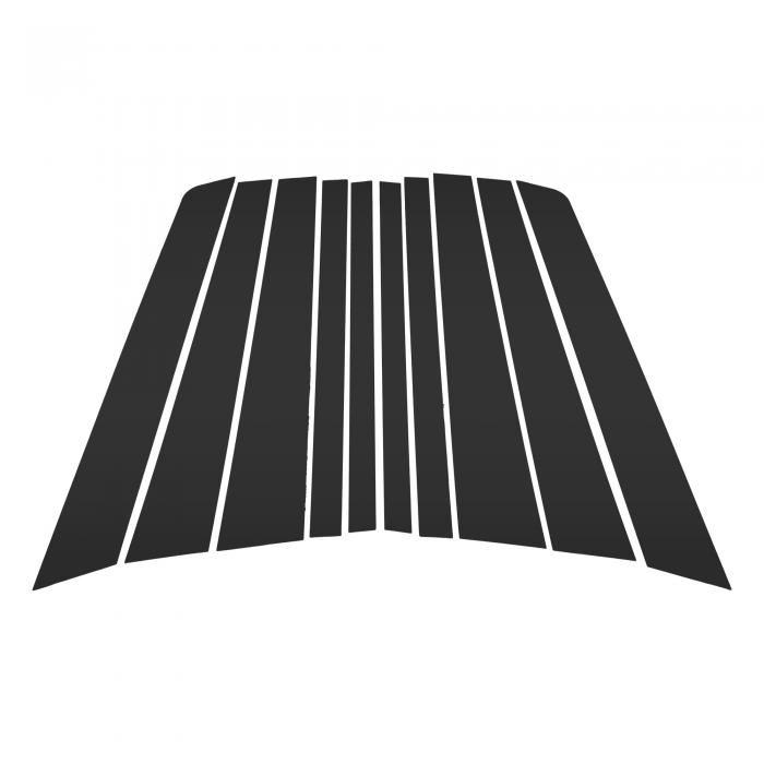 HEROFFIX Land Roverに対応 レンジローバー 02-12用 ドアピラーウィンドウトリム フロント リア 左右用 アンチスクラッチステッカーピラーポスト ドアアウターエクステリアカバー ブラック 10個