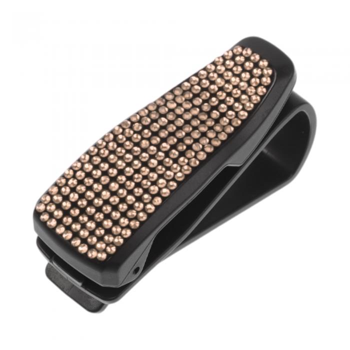 VekAuto 車用サングラスクリップ ユニバーサル サンバイザー眼鏡ホルダー クリップ ABS シャンパン 6.8..