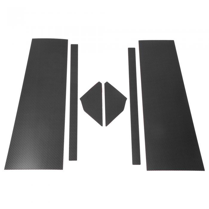 TUCKBOLD フォードに対応ブロンコ2021-2023用6個フロントリア左右車ドアピラーウィンドウトリムプラスチックブラックカーボンファイバー