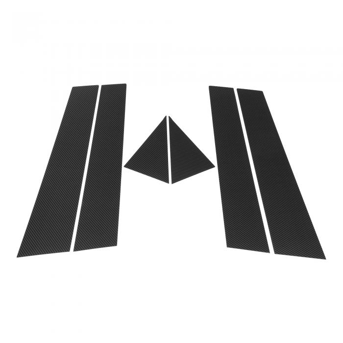 VekAuto フォルクスワーゲンに対応パサート2011-2019用のドアピラーウィンドウトリムフロントリア左右アンチスクラッチステッカーピラーポストドアアウターエクステリアカバー6個