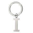 PATIKIL イニシャルレターキーチェーン キーチェーンDIYペンダントキーリングバッグバックパックデコレーションA-Zアルファベットキーリング メンズレディース用パースハンドバッグ シルバー(レターI)