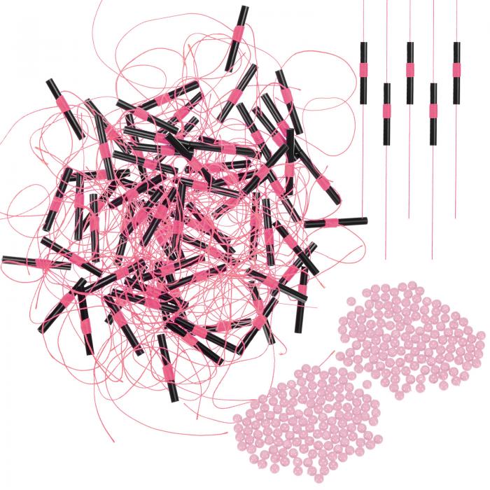 TIXIPEM 200個入り 釣り用スリップボバーストップ - ビーズ付きナイロンストリング、川や湖、川釣りに..