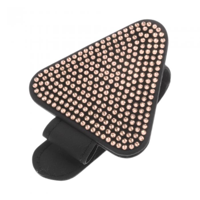 VekAuto 車用サングラスクリップ マグネット式 ユニバーサル サンバイザー眼鏡ホルダー クリップ PUレ..