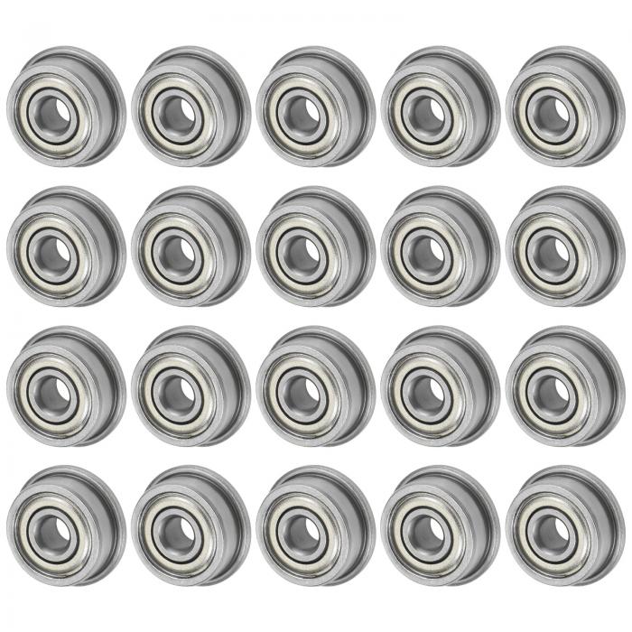 M METERXITY 20パックF623ZZフランジボールベアリング 3 x 10 x 4mmダブルメタルシールドクロム鋼（GCr..