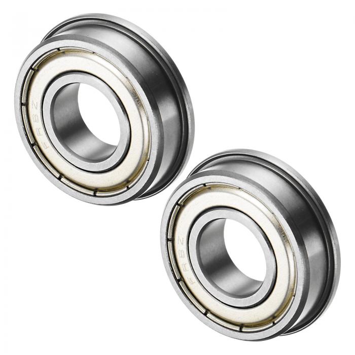 M METERXITY 2パックFR8ZZフランジボールベアリング 1/2" x 1-1/8" x 5/16" ダブルメタルシールド クロ..