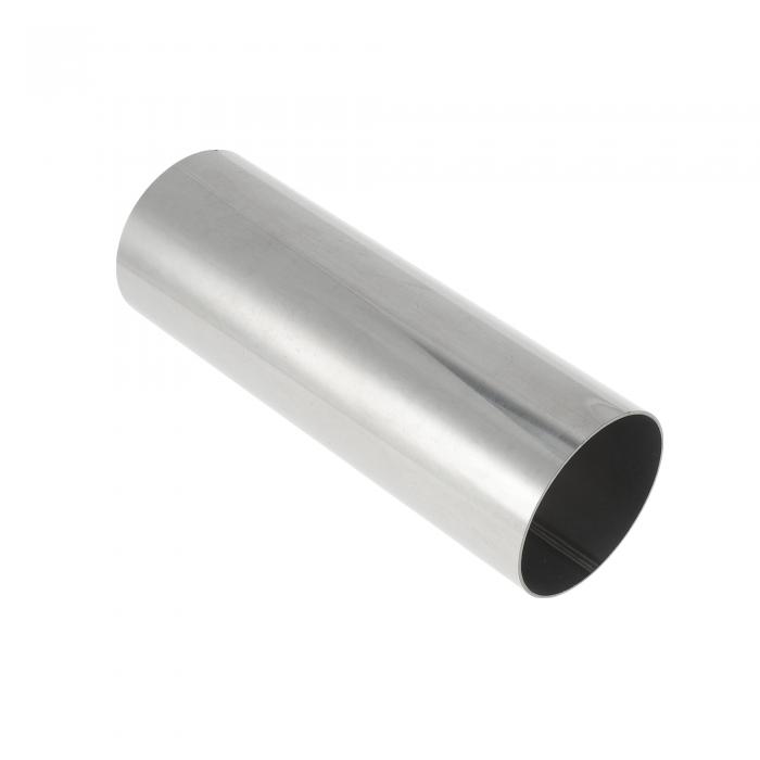 Motoforti 2.8インチ OD 200mm/7.9インチ 長さ ストレート排気パイプチューブ T316ステンレス鋼車両用配管表面研磨シルバートーン