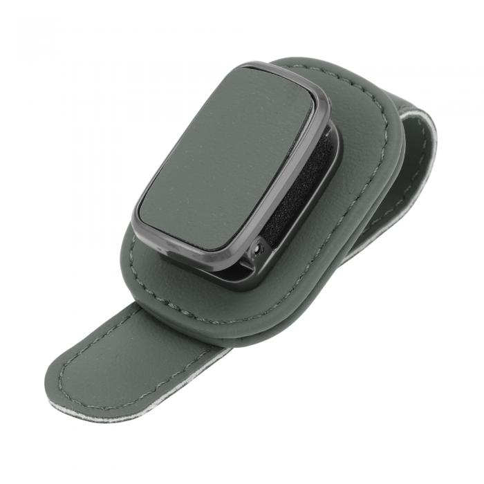 A ABSOPRO 車用サングラスクリップ ユニバーサル サンバイザー用 サングラスホルダー 車用 PUレザー メ..