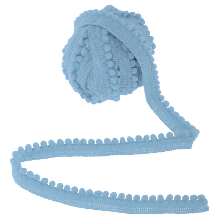CAPASTEC クラフト用ポンポンボールフリンジトリム ミニタッセルリボントリム DIY裁縫アクセサリー ボールフリンジレース ホームパーティー装飾用品 ブルー 1個
