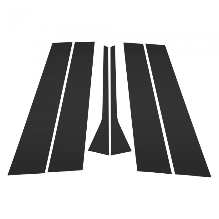 HEROFFIX Volkswagenに対応ジェッタ2006-2010用ドアピラーウィンドウトリムフロントリア左右アンチスクラッチステッカーピラーポストドアアウターエクステリアカバーブラック6個