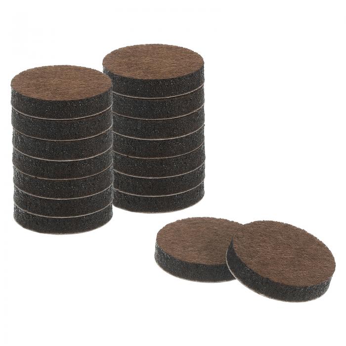 uxcell 家具パッド、16個1インチ - 円形自己粘着フェルト家具パッド、家具の足椅子の脚ハード ...