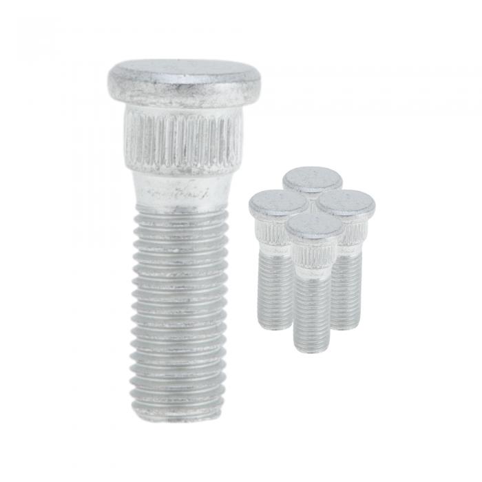 RATCHROLL シボレーに対応・シベット1976-1987用のフロントリアホイールスタッドボルトセット アロイ鋼製シルバートーンのM12x1.5ホイールラグスタッド5個