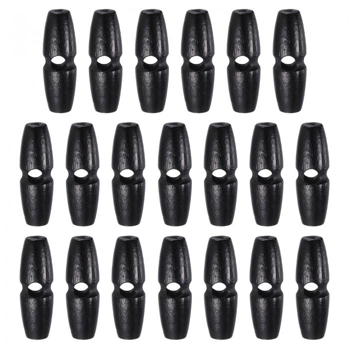 uxcell 20個 木製トグルボタン35mm / 1.4