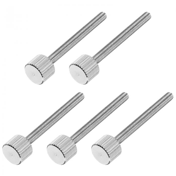 uxcell 5個 M3 x 30mm ニュート゛ルつまみねし゛ 304ステンレス鋼平頭ニュート゛ル全ねし゛つまみホ゛..