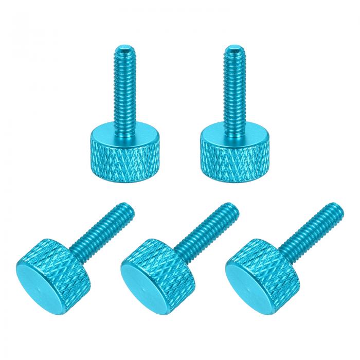 uxcell 5個M4x16mmフラットヘッドニュート゛サムスクリュー ソリット゛アルミニウム合金完全スレット゛..