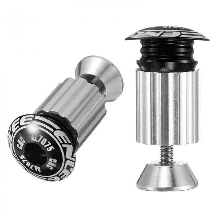 uxcell 自転車ハンドルバーエンドプラグ アルミニウムバーエンドキャップ 18-20mm調整可能な拡張ロック..