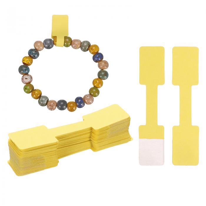 uxcell 100 個 ブレスレットディスプレイカード、宝石ディスプレイカード自己粘着ブレスレットパッケー..