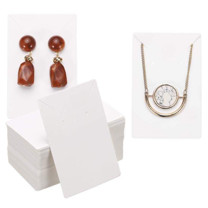 uxcell 100 個 イヤリングディスプレイカード、ネックレスディスプレイカード 宝石ペーパーブレスレッ..