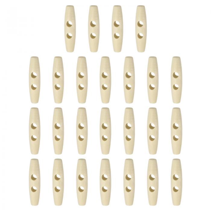 uxcell 25個 木製トグルボタン50mm / 2