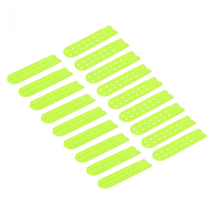 uxcell 10 ペアのスナップバック ストラップカバー、ダブルロー14穴プラスチック調整可能な帽子スナップバックル交換用キャップ修理（ルミナス緑）