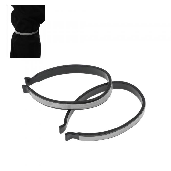 BULLSPANN 反射バンド 裾止めバンド 足首 ランニング 反射 夜視認性アップ 自転車 通勤 通学 作業 登山 釣り 男女兼用 夜間 事故防止 直径10cm 2本組 グレー(幅:1.36cm)